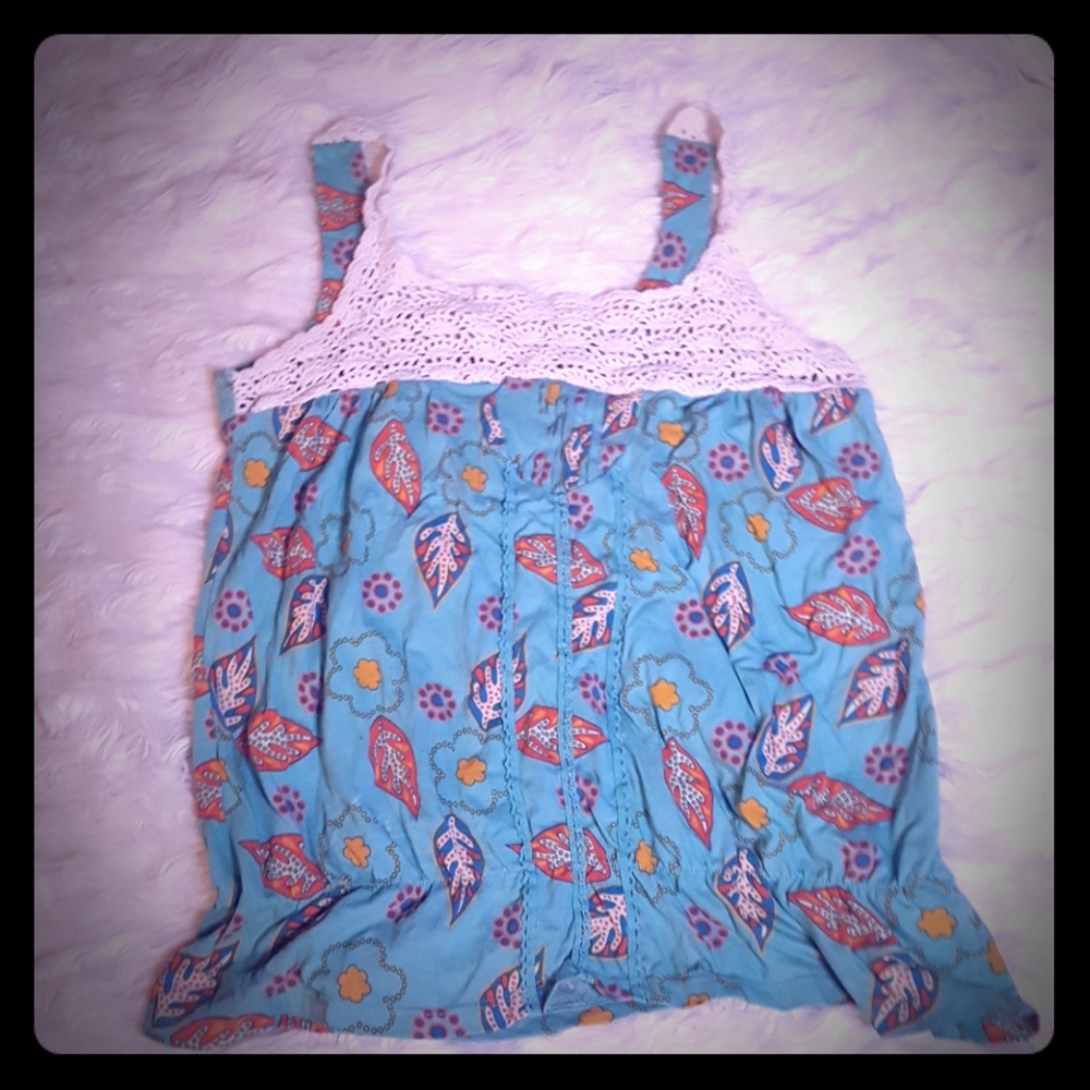 Decree floral tank top size medium